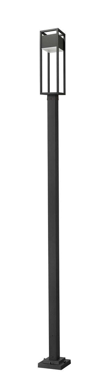 Z-Lite Barwick 1 Light Outdoor Post Mounted Fixture in Black 585PHBS-536P-BK-LED