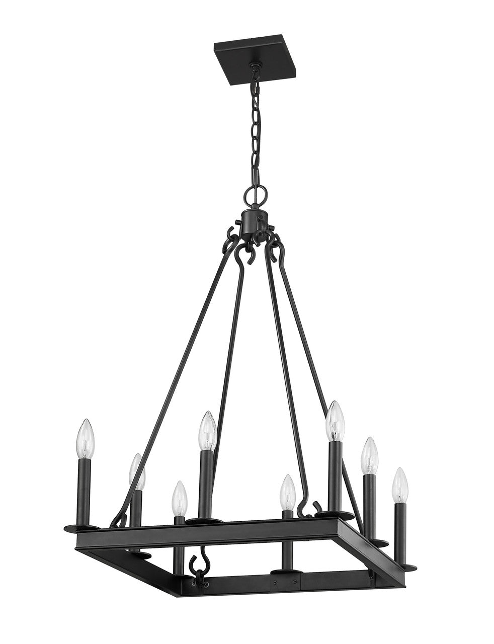 Z-Lite Barclay 8 Light Chandelier in Matte Black 482S-8-20MB