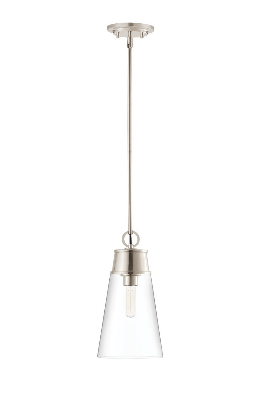 Z-Lite Wentworth 1 Light Pendant in Polished Nickel 2300P8-PN