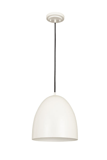 Z-Lite Z-Studio 1 Light Pendant in Satin White 6012P12-SWH