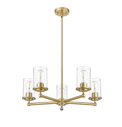 Z-Lite Thayer 5 Light Chandelier in Luxe Gold 742-5LG