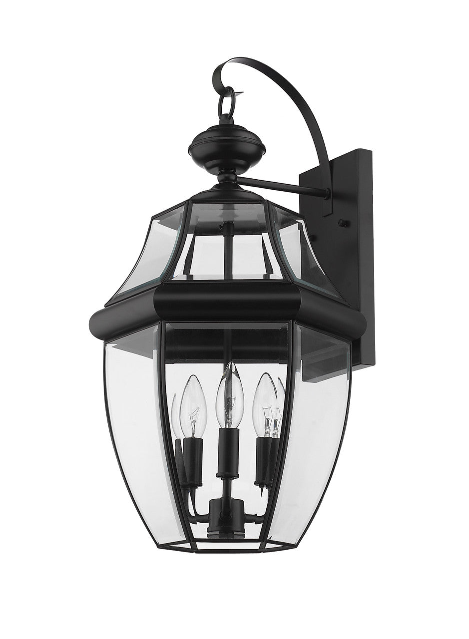 Z-Lite Westover 3 Light Outdoor Wall Light in Black 580B-BK