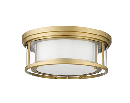 Z-Lite Willow 3 Light Flush Mount in Olde Brass 426F16-OBR