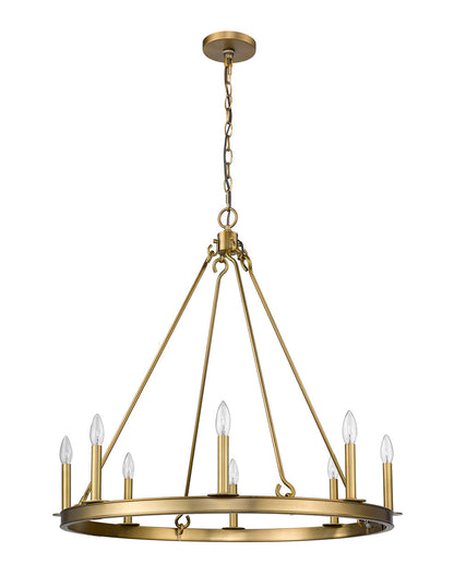 Z-Lite Barclay 8 Light Chandelier in Olde Brass 482R-8OBR