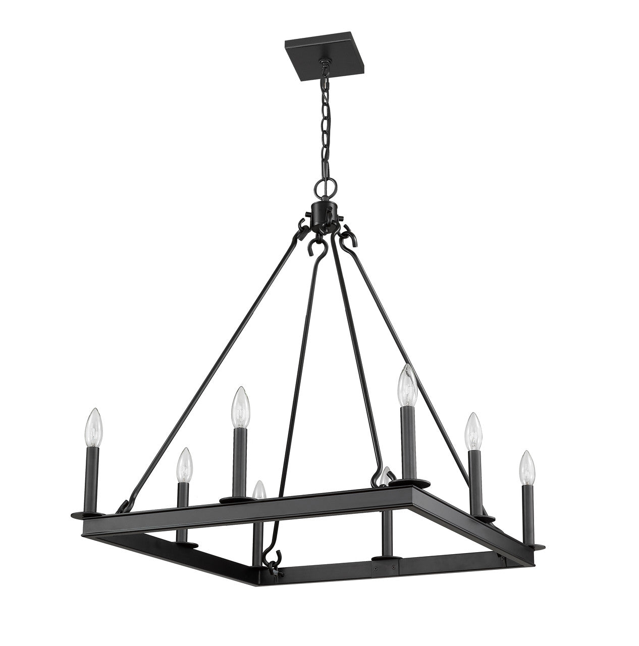 Z-Lite Barclay 8 Light Chandelier in Matte Black 482S-8-26MB