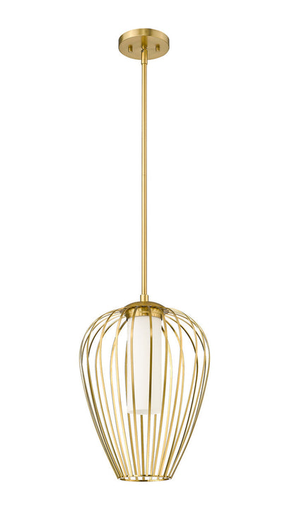 Z-Lite Savanti 1 Light Pendant in Modern Gold 7507-12MGLD