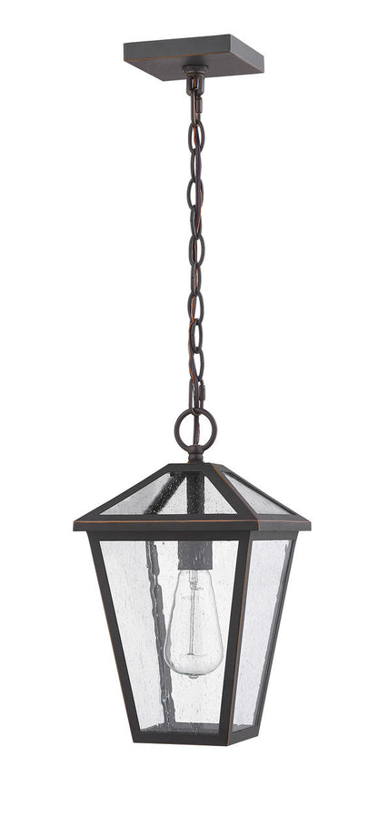 Z-Lite Talbot 1 Light Outdoor Chain Mount Ceiling Fixture in Oil Rubbed Bronze 579CHM-ORB