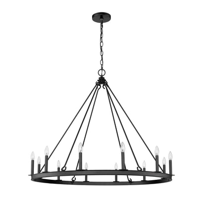 Z-Lite Barclay 12 Light Chandelier in Matte Black 482R-12MB