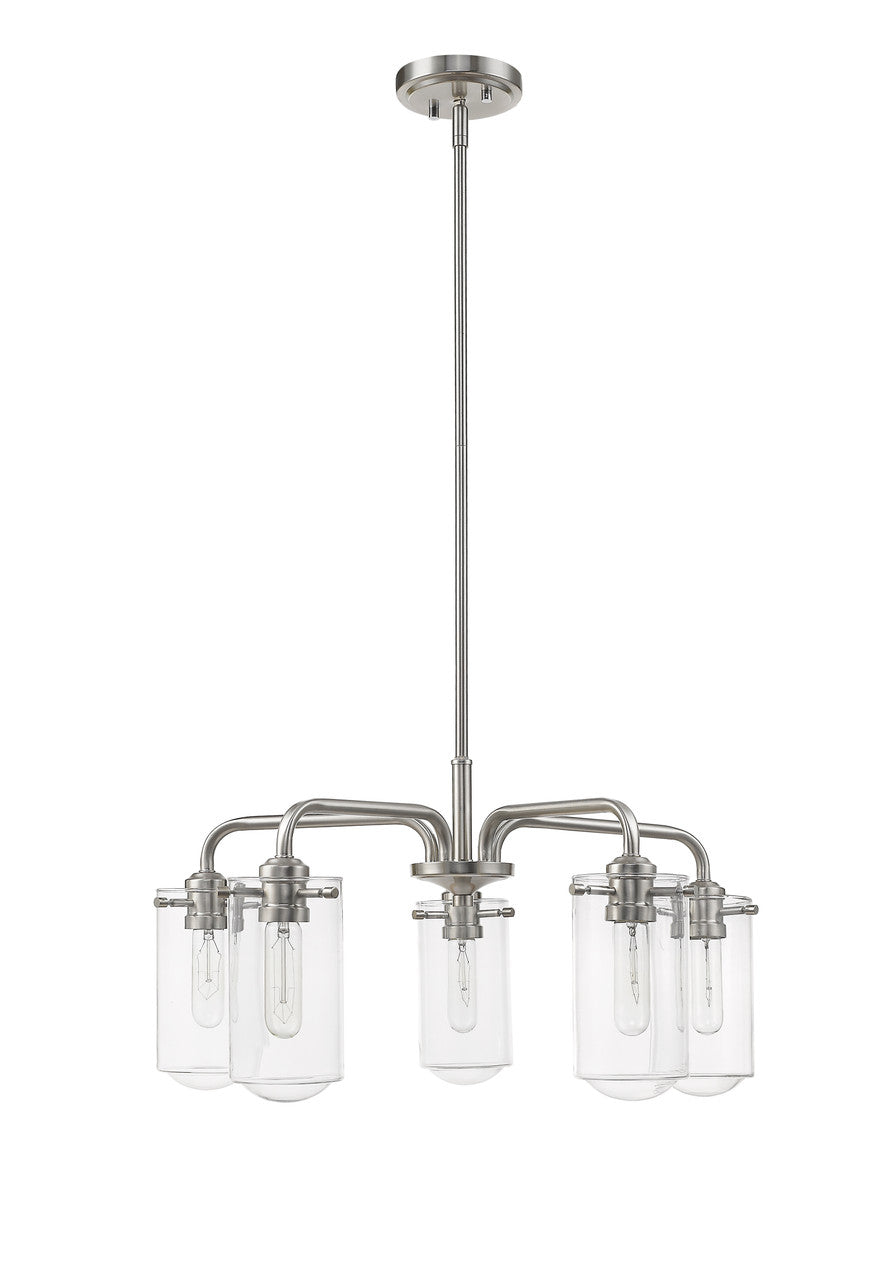 Z-Lite Delaney 5 Light Chandelier in Brushed Nickel 471-5BN