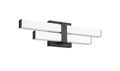 Z-Lite Zane 2 Light Vanity in Matte Black 1008-18W-MB-LED