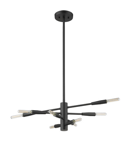 Z-Lite Ascension 8 Light Chandelier in Matte Black 737-8MB