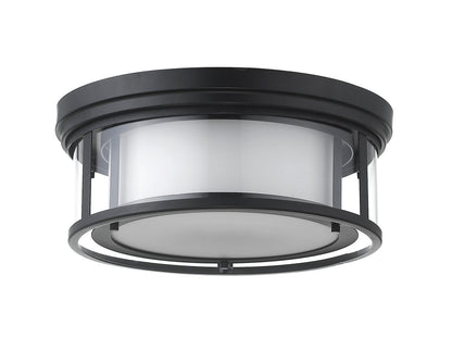 Z-Lite Willow 3 Light Flush Mount in Matte Black 426F16-MB