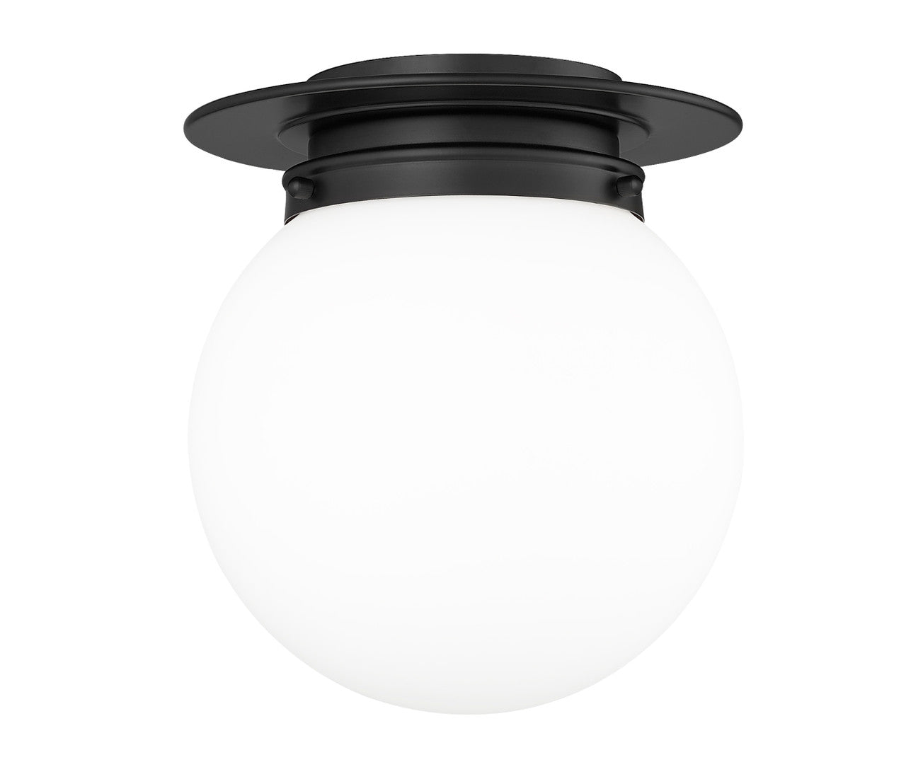 Z-Lite Calhoun 1 Light Flush Mount in Matte Black 7505F9-MB