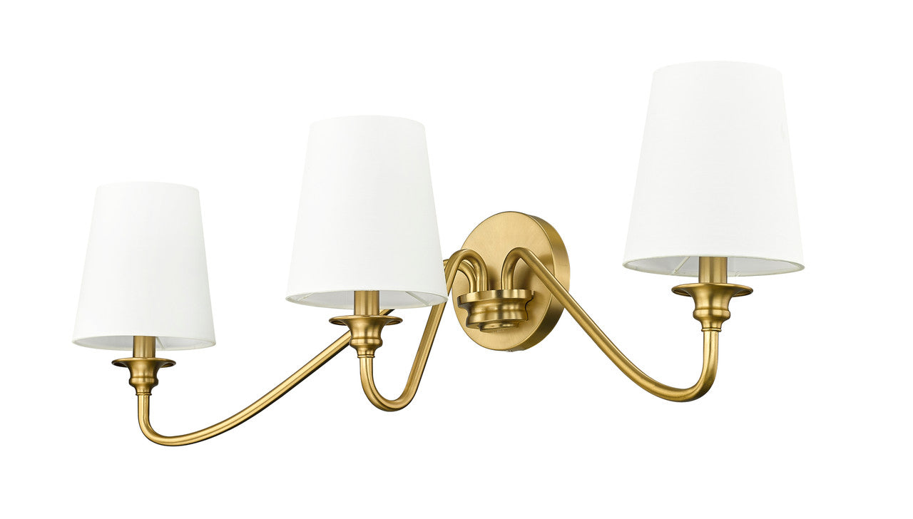 Z-Lite Gianna 3 Light Wall Sconce in Modern Gold 7509-3S-MGLD