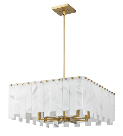 Z-Lite Viviana 8 Light Chandelier in Rubbed Brass 345P26-RB