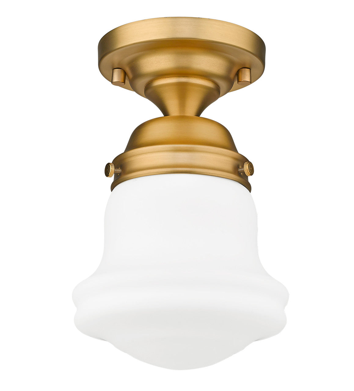 Z-Lite Vaughn 1 Light Flush Mount in Heritage Brass 735F1-HBR