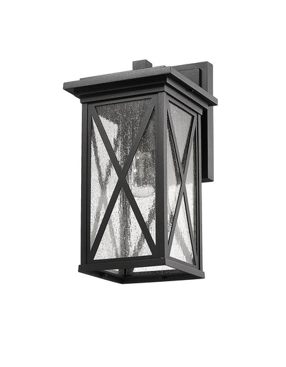 Z-Lite Brookside 1 Light Outdoor Wall Light in Black 583M-BK