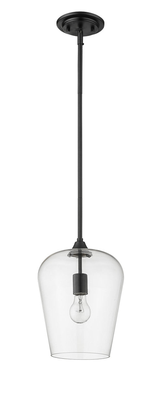 Z-Lite Joliet 1 Light Pendant in Matte Black 473P9-MB