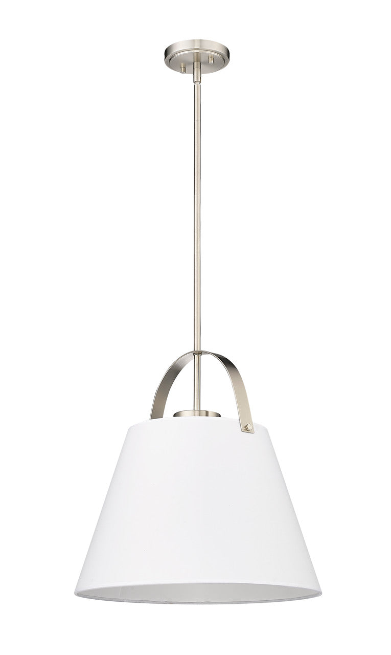 Z-Lite Z-Studio 1 Light Pendant in Brushed Nickel 743P18-BN