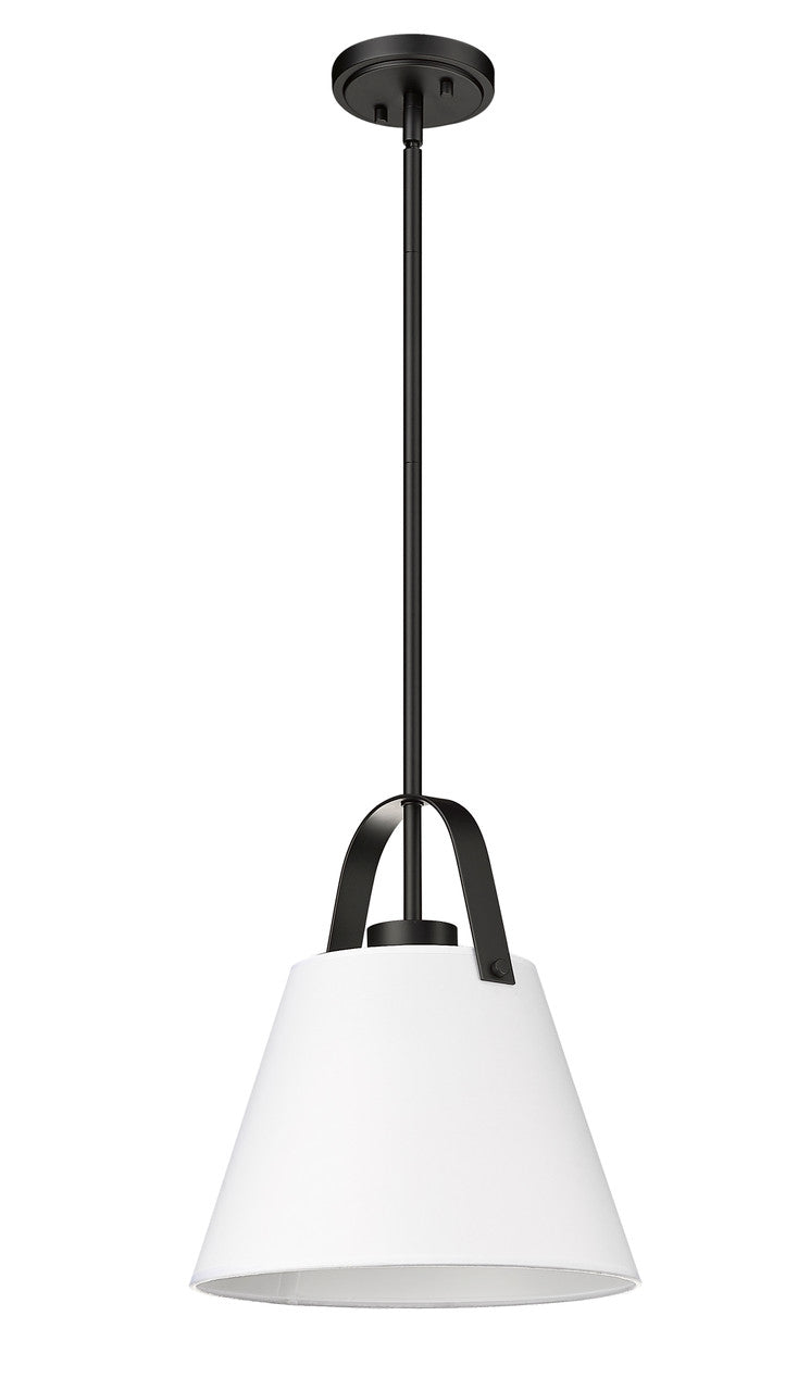 Z-Lite Z-Studio 1 Light Pendant in Matte Black 743P12-MB