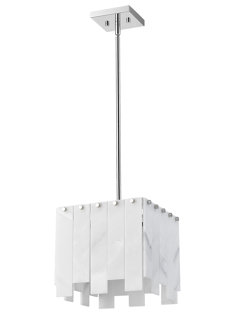 Z-Lite Viviana 1 Light Pendant in Polished Nickel 345P12-PN