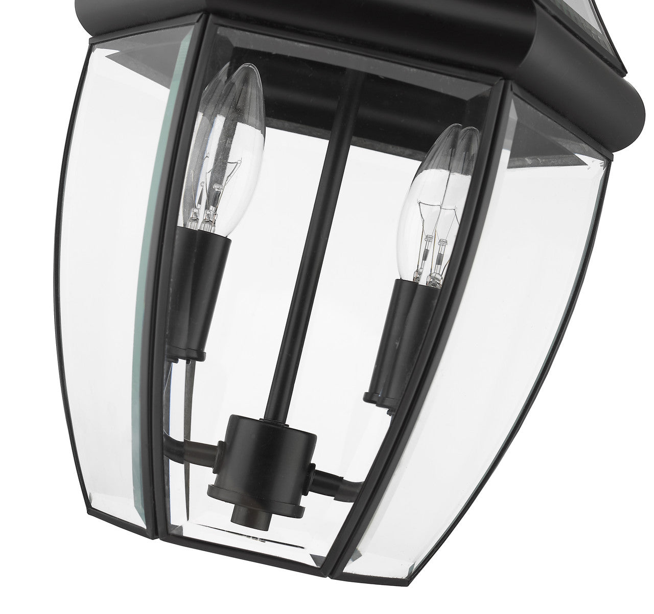 Z-Lite Westover 2 Light Outdoor Chain Mount Ceiling Fixture in Black 580CHM-BK