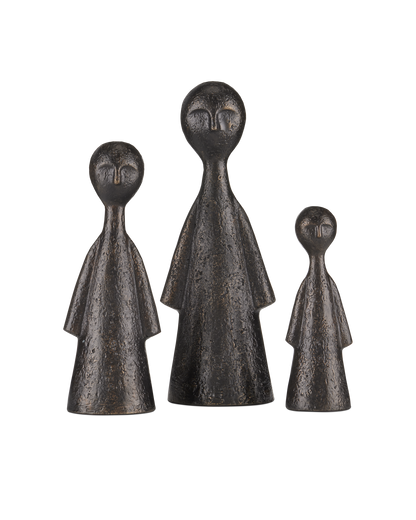 Currey & Co. Ganav Bronze Figure Set of 3 1200-0644