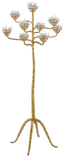 Currey & Co. Agave Americana Gold Floor Lamp 8000-0045