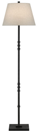 Currey & Co. Lohn Black Floor Lamp 8000-0049