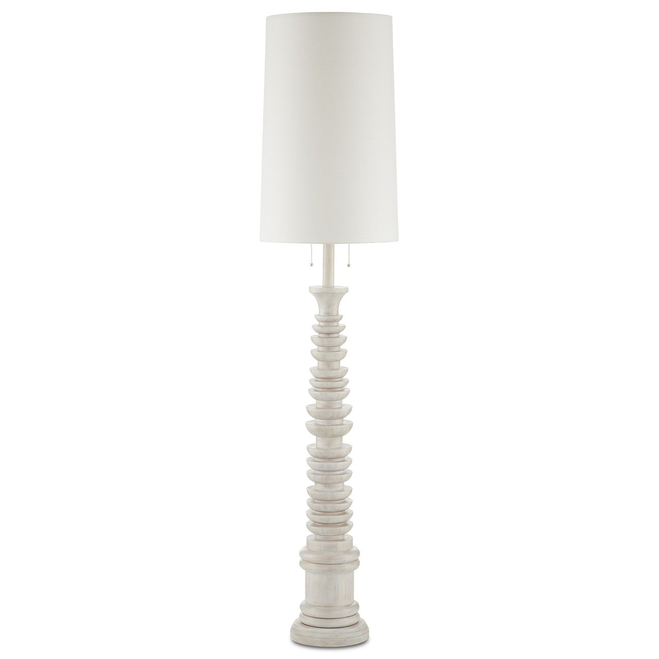 Currey & Co. Malayan White Floor Lamp 8000-0112