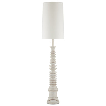 Currey & Co. Malayan White Floor Lamp 8000-0112