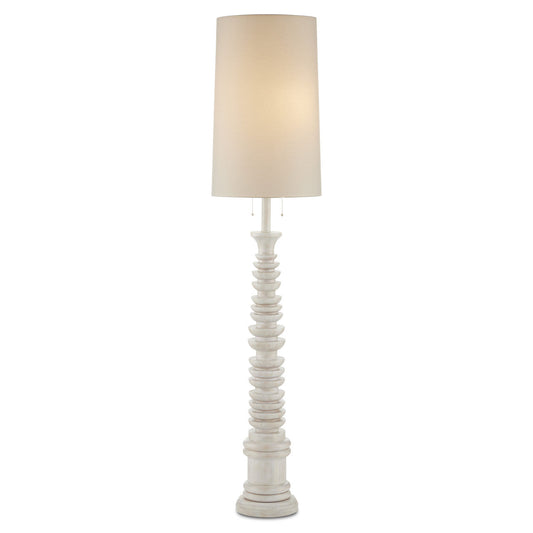 Currey & Co. Malayan White Floor Lamp 8000-0112