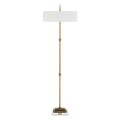 Currey & Co. Caldwell Brass Floor Lamp 8000-0123