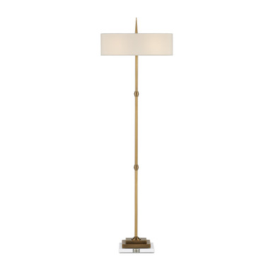 Currey & Co. Caldwell Brass Floor Lamp 8000-0123