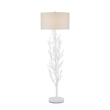 Currey & Co. Twig White Floor Lamp 8000-0128