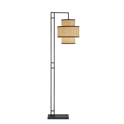 Currey & Co. Marabout Black Floor Lamp 8000-0129