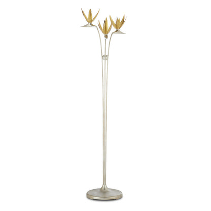 Currey & Co. Paradiso Silver & Gold Floor Lamp 8000-0130