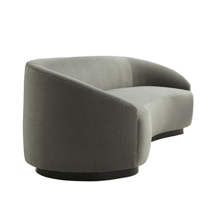 Arteriors Home Turner Sofa Sharkskin Velvet Grey Ash 8032