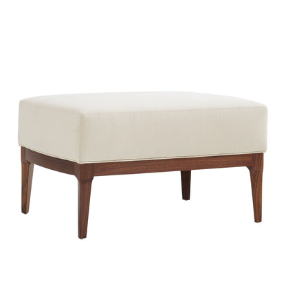 Arteriors Home Laurette Ottoman Muslin Dark Walnut 8105