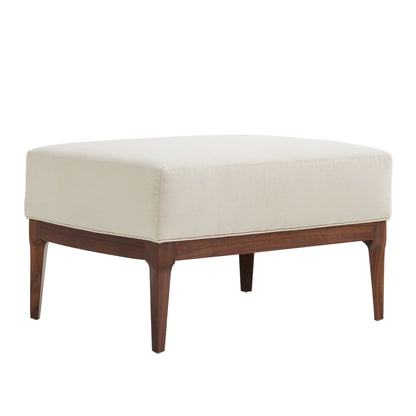 Arteriors Home Laurette Ottoman Muslin Dark Walnut 8105