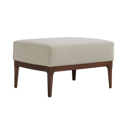 Arteriors Home Laurette Ottoman Muslin Dark Walnut 8105