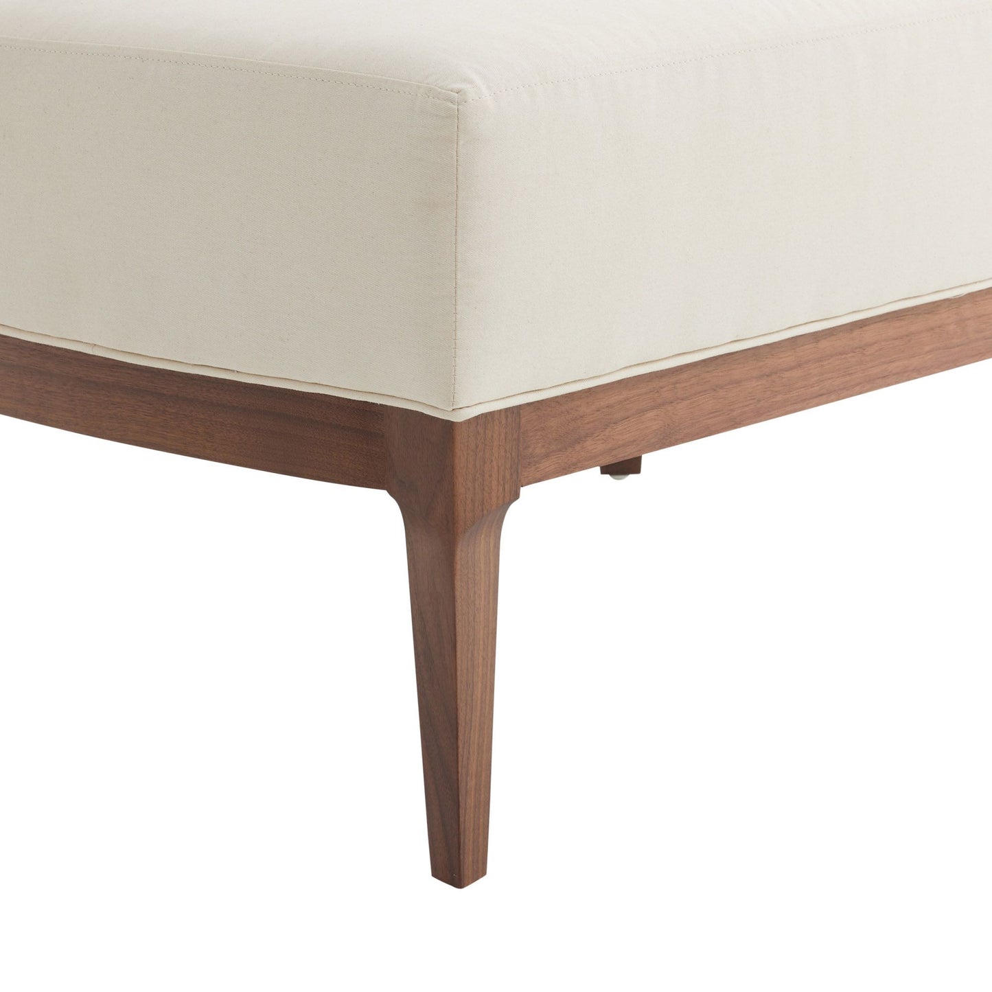 Arteriors Home Laurette Ottoman Muslin Dark Walnut 8105