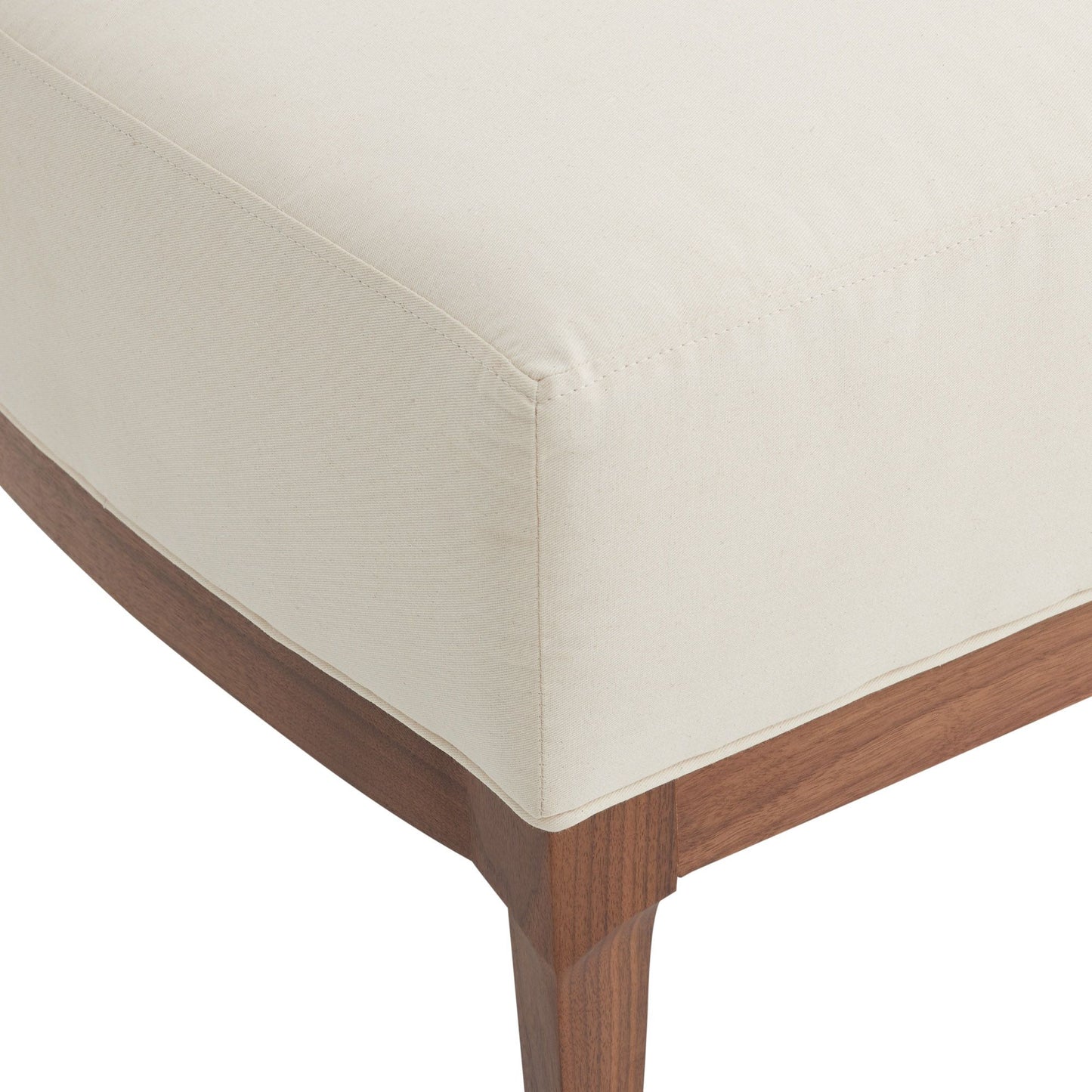 Arteriors Home Laurette Ottoman Muslin Dark Walnut 8105