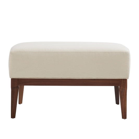 Arteriors Home Laurette Ottoman Muslin Dark Walnut 8105