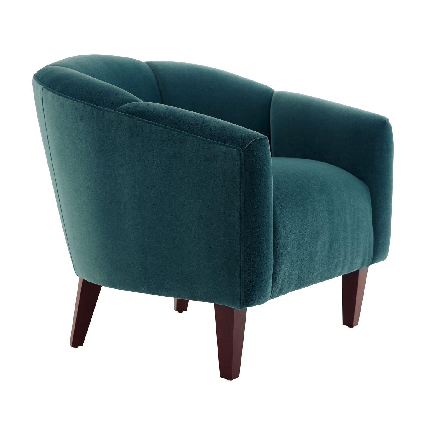 Arteriors Home Misha Accent Chair Peacock Velvet Dark Walnut 8130