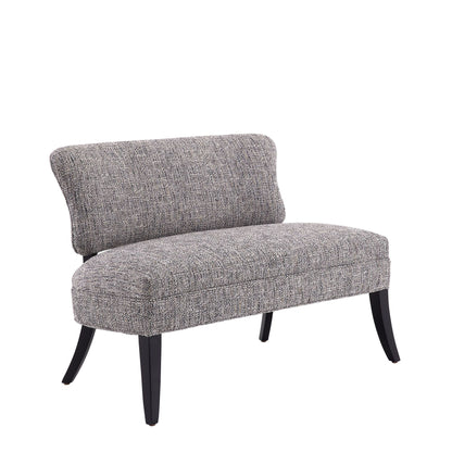 Arteriors Home Northcliff Settee Charcoal Tweed Grey Ash 8164