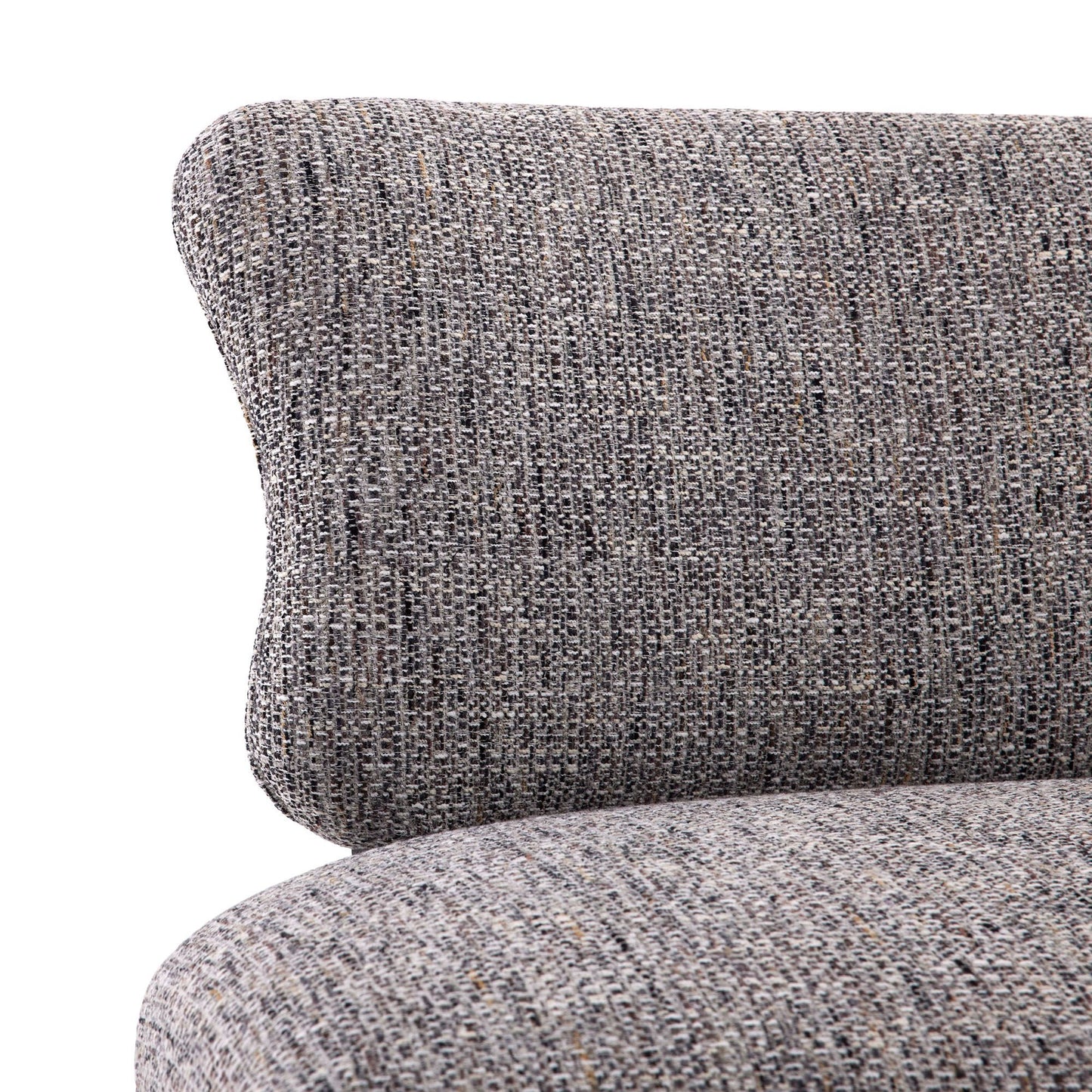 Arteriors Home Northcliff Settee Charcoal Tweed Grey Ash 8164