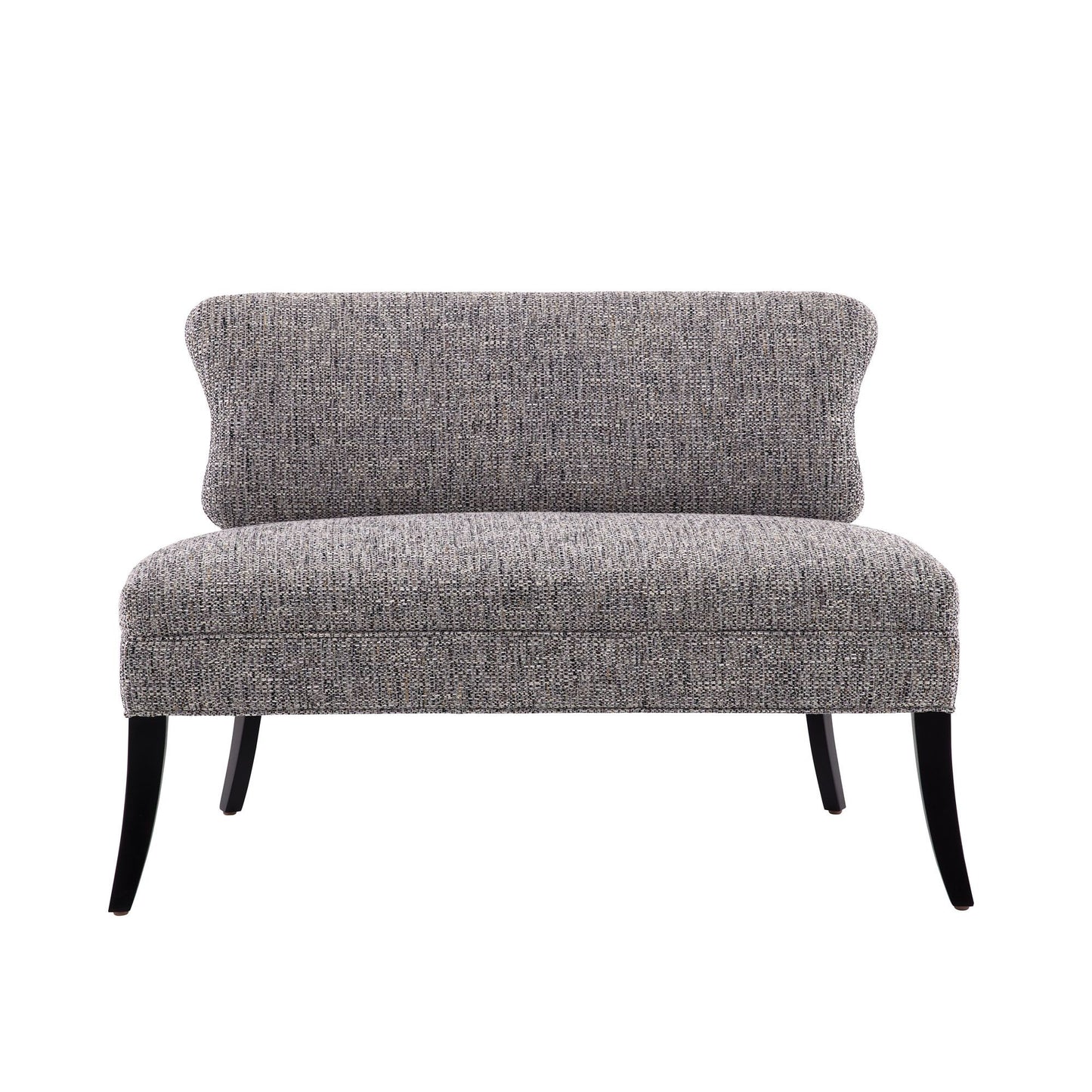 Arteriors Home Northcliff Settee Charcoal Tweed Grey Ash 8164