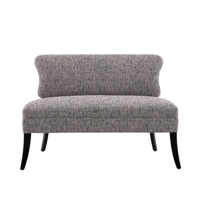 Arteriors Home Northcliff Settee Charcoal Tweed Grey Ash 8164