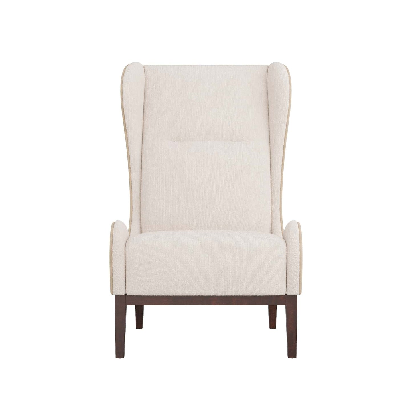 Arteriors Home Pierce Wing Chair Stone Boucle Dark Walnut 8170